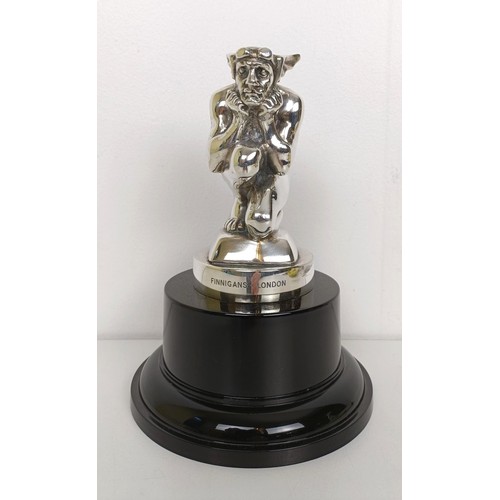 378 - A Speed God 1920s mascot, as produced for Finnigans Motor Accessories of London, nickel-plated with ... 