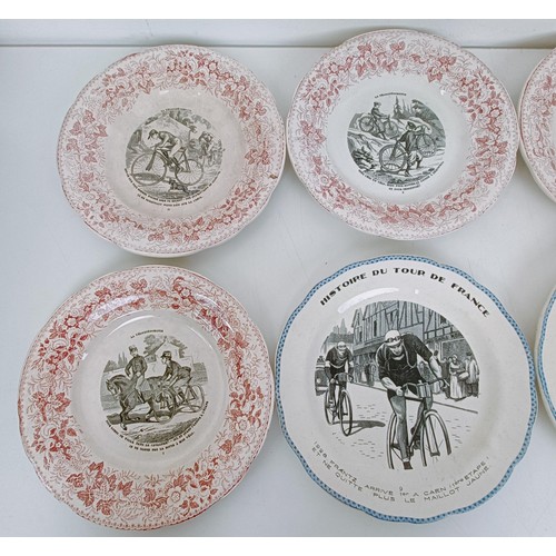 440 - A good group of assorted bicycle related items and ephemera, including pottery plates (box) Provenan... 