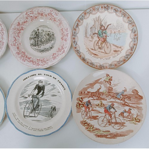 440 - A good group of assorted bicycle related items and ephemera, including pottery plates (box) Provenan... 