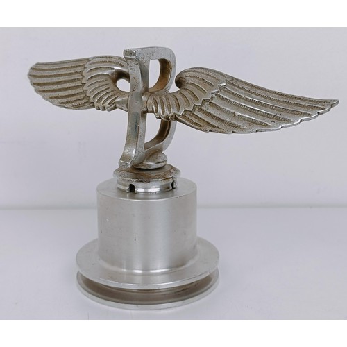 457 - A Bentley Winged B mascot, repaired, 23 cm wingspan, on a modern stand