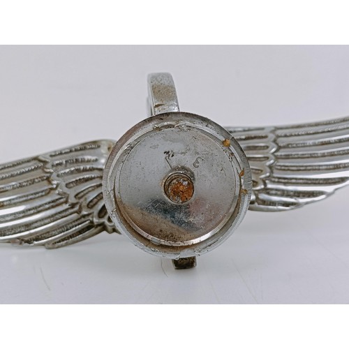 457 - A Bentley Winged B mascot, repaired, 23 cm wingspan, on a modern stand