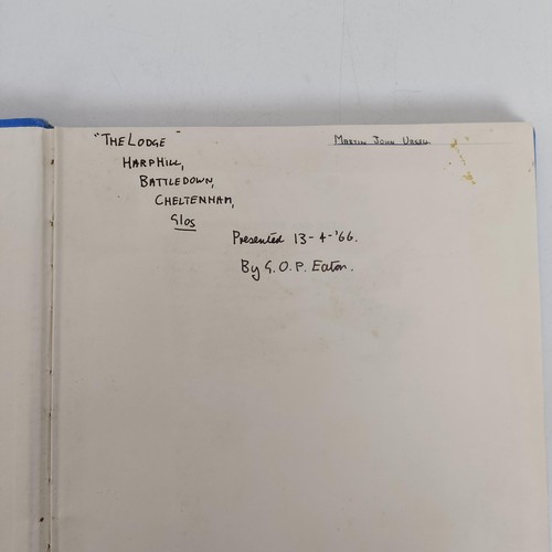 462 - The Register and Data of Bugatti Automobiles, Compiled by H G Conway, 1962, end papers inscribed wit... 