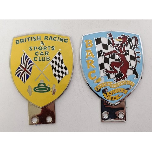 464 - A BARC enamel car badge, and a British Racing & Sports Car Club enamel car badge (2)