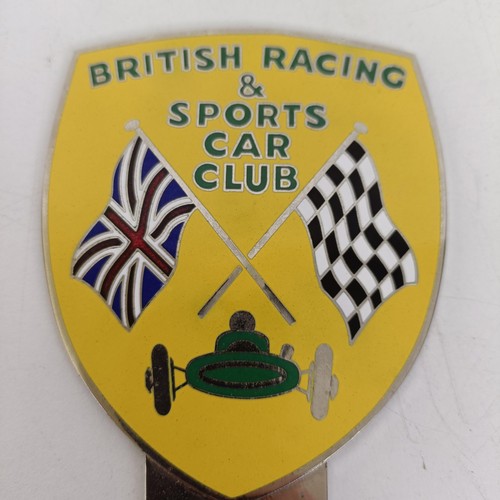 464 - A BARC enamel car badge, and a British Racing & Sports Car Club enamel car badge (2)