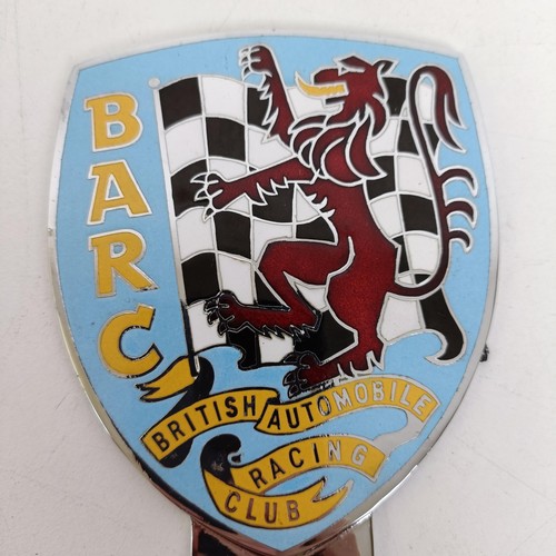 464 - A BARC enamel car badge, and a British Racing & Sports Car Club enamel car badge (2)