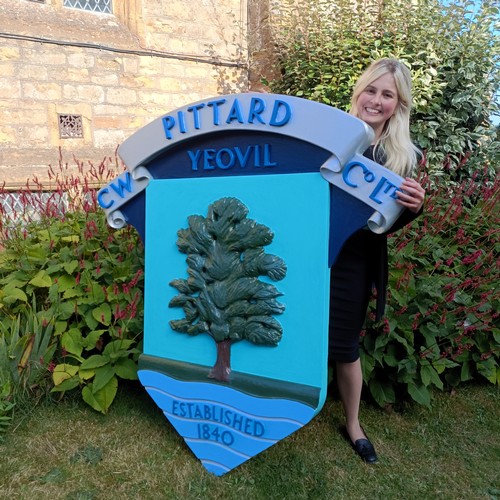 492 - ***  Regretfully Withdrawn *** West Country Interest:  The large wooden sign, carved in high relief,... 