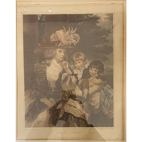 610 - After Joshua Reynolds, Lady Smyth, print, 35 x 26 cm, Eric Bottomley, Smoke And Sail, print, signed ... 