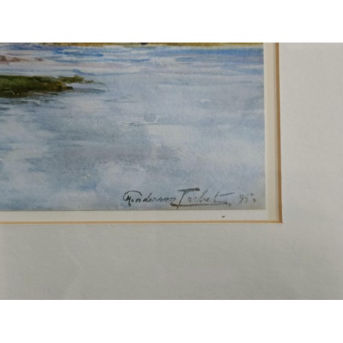 641 - Graham Talbot, landscape, watercolour, signed and dated '95, 23 x 30 cm, English school, figures on ... 