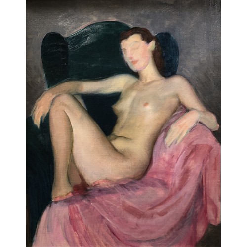 656 - Attributed to Boris Chaliapin (1904-1979) study of a nude, oil on canvas, 51 x 40 cm Provenance:  Co... 