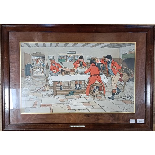 700 - After Cecil Aldin, a set of four prints, The Hunt Supper, Revoked, The Hunt Breakfast, and Mated, ea... 