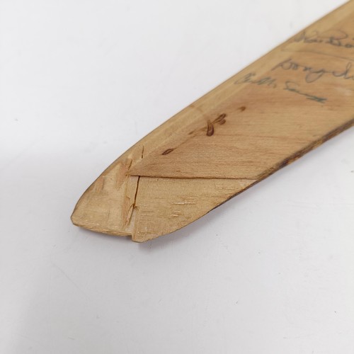 718 - A boomerang, signed by England Cricket Touring Team of Australia, 1978-1979, signatures to include D... 