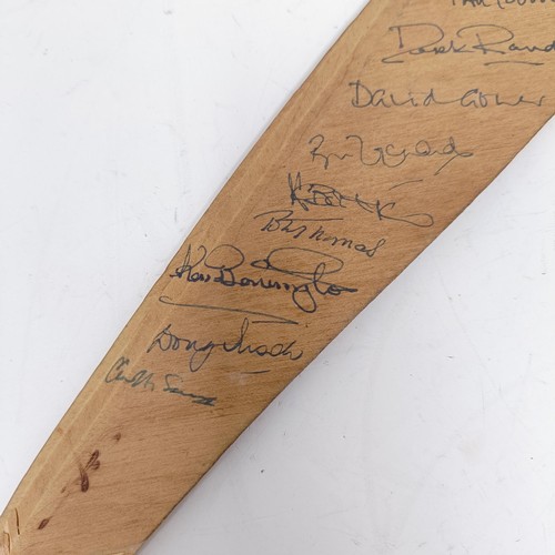 718 - A boomerang, signed by England Cricket Touring Team of Australia, 1978-1979, signatures to include D... 