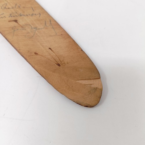 718 - A boomerang, signed by England Cricket Touring Team of Australia, 1978-1979, signatures to include D... 