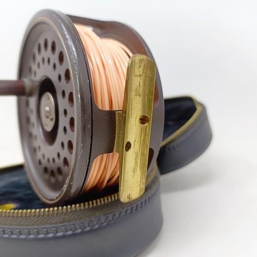 721 - A Hardy limited edition fishing reel, The Golden Prince, Salmon, 11/12, cased and a spare spool (2)