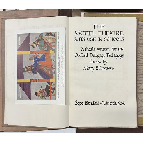 745 - Greaves (M E), The Model Theatre and Its Use In Schools, portfolio Provenance: Sold on behalf of the... 