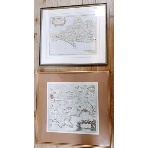 780 - A map of Dorset Shire, by Robert Morden, 35 x 43 cm and a map of Middlesex, 40 x 43 cm (2)