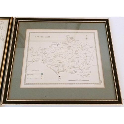 781 - A map of Dorchester, Dorset Shire, 20 x 26 cm, a map of Lancaster, by Robert Morden, 44 x 37 cm and ... 