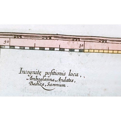 785 - A map of the British Isles, published by Janssonius, 50 x 39 cm, rolled