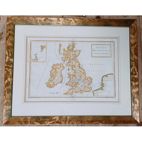 783 - A map of the British Isles, 24 x 32 cm and three other maps (4)