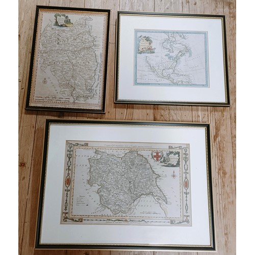 782 - A map of Cambridgeshire, 30 x 32 cm and assorted other maps (box)