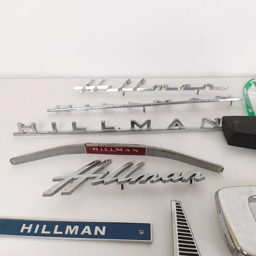 453 - Assorted car badges, including Hillman, Ford, Humber and other various makes