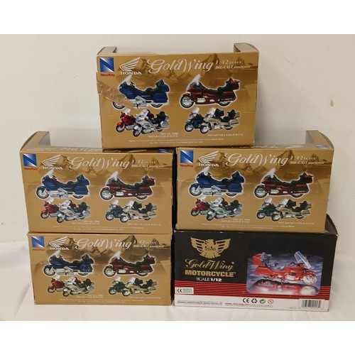 43 - Five boxed Honda Gold Wing models in the original boxes, precise detailAll lots in this sale are sol... 