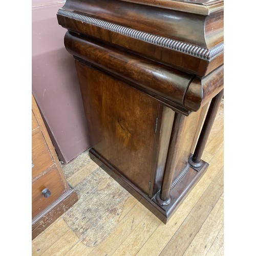 1023 - A Victorian mahogany pedestal sideboard, 190 cm wide