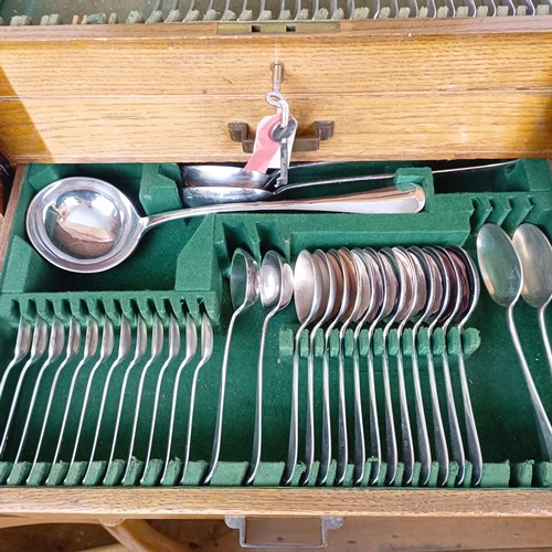 806 - *** Regretfully Withdrawn *** A silver plated Old English pattern canteen of cutlery, settings for t... 