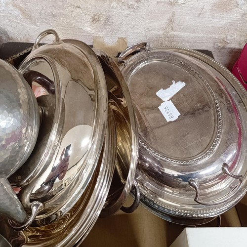 814 - Assorted silver plate (2 boxes)