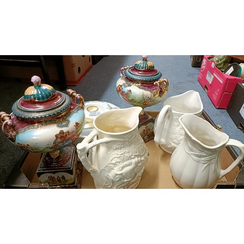 867 - A Chinese teapot, assorted Royal Worcester Evesham dinnerware, a part tea set and other ceramics (4 ... 