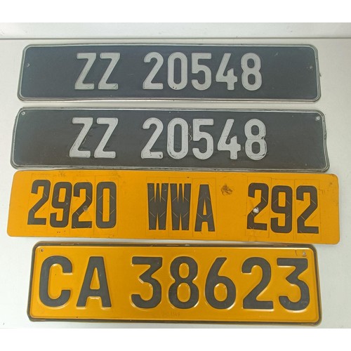 238 - A group of assorted car number plates, rally plaques, badges and other items (box)