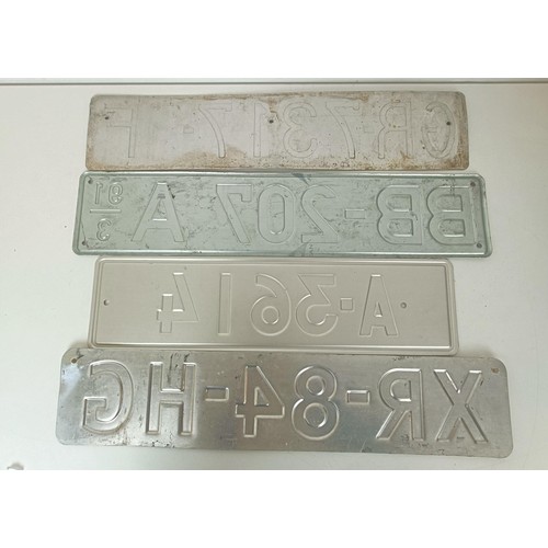 238 - A group of assorted car number plates, rally plaques, badges and other items (box)