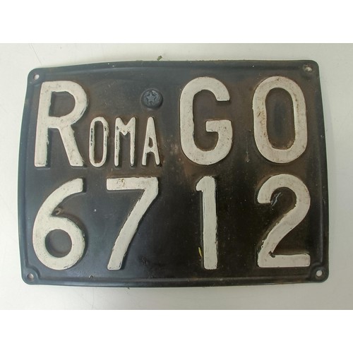 238 - A group of assorted car number plates, rally plaques, badges and other items (box)