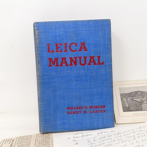 906 - A Leica IIIb camera, circa 1937/38, serial number 242449, in a leather case, with manual and tables ... 