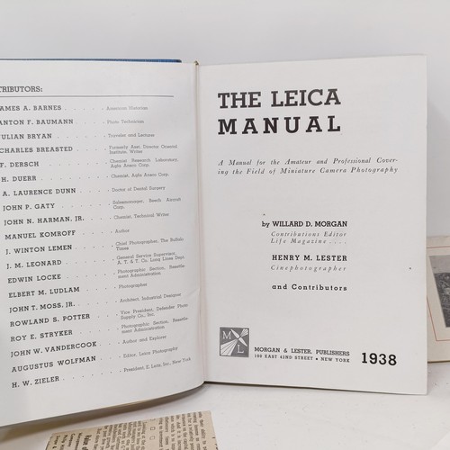 906 - A Leica IIIb camera, circa 1937/38, serial number 242449, in a leather case, with manual and tables ... 