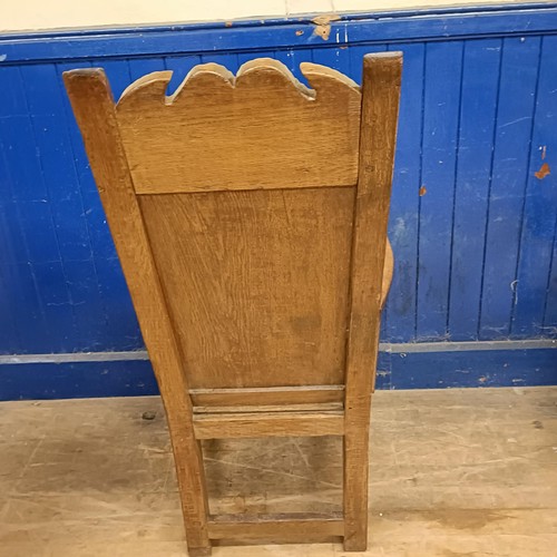 1074 - An oak and elm lambing chair