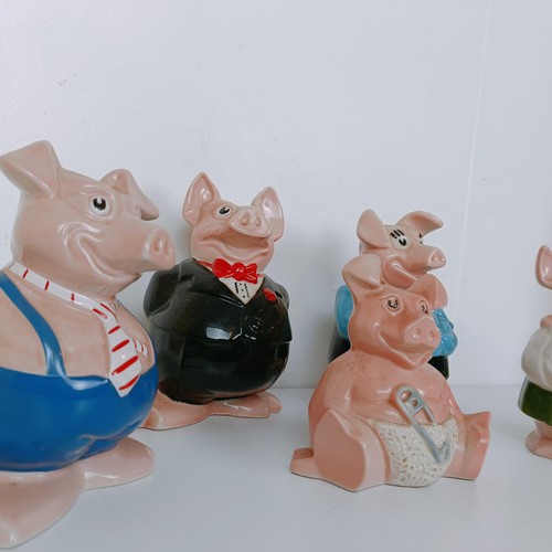 915 - A set of Wade NatWest pigs, assorted Delft, ceramics and other items (5 boxes)