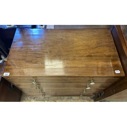 964 - A mahogany chest, having four long drawers, 62 cm wide