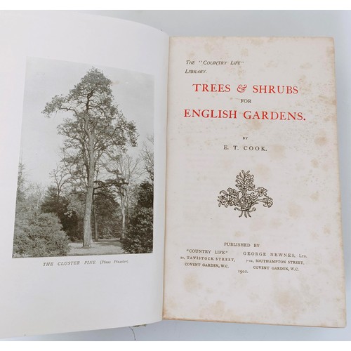 776 - Cook (E T), Trees & Shrubs for English Gardens, and assorted other books on plants and gardening... 