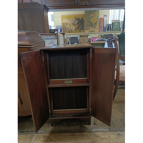 970 - An His Master's Voice (HMV) gramophone cabinet, and a record cabinet  (2)