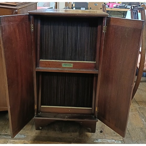 970 - An His Master's Voice (HMV) gramophone cabinet, and a record cabinet  (2)