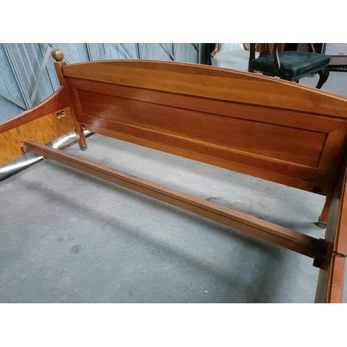 1 - A walnut double bed frame, 172 cm wide