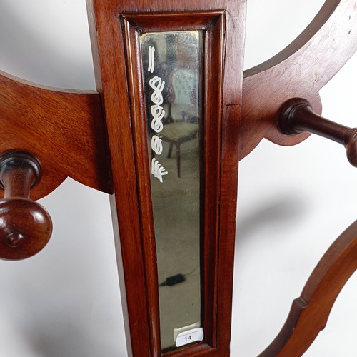 14 - A Victorian mahogany hall stand, 200 cm high, 85 cm wide