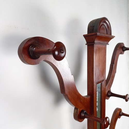 14 - A Victorian mahogany hall stand, 200 cm high, 85 cm wide