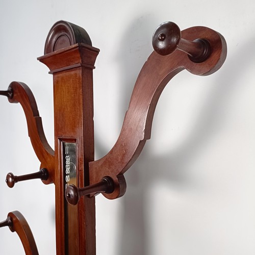 14 - A Victorian mahogany hall stand, 200 cm high, 85 cm wide