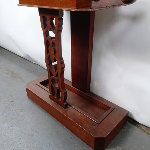 14 - A Victorian mahogany hall stand, 200 cm high, 85 cm wide