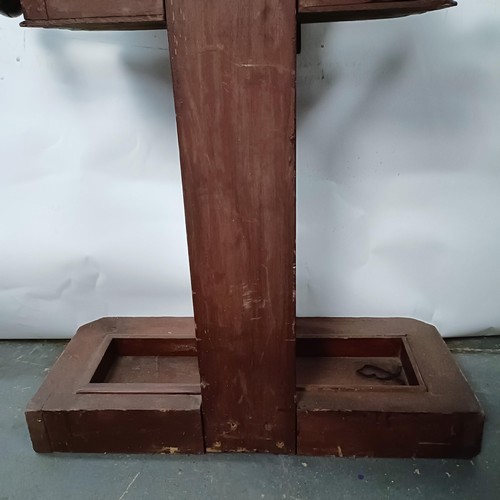 14 - A Victorian mahogany hall stand, 200 cm high, 85 cm wide