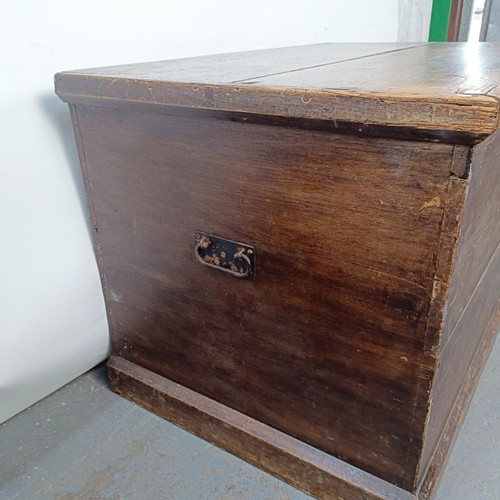 3 - A Victorian stained pine trunk, 95 cm wide