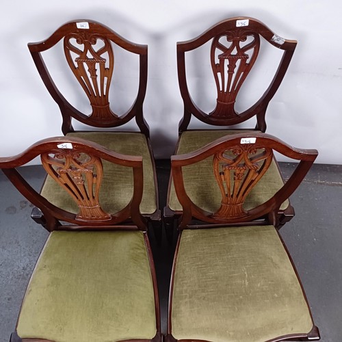 24 - Four mahogany chairs, with drop in seats