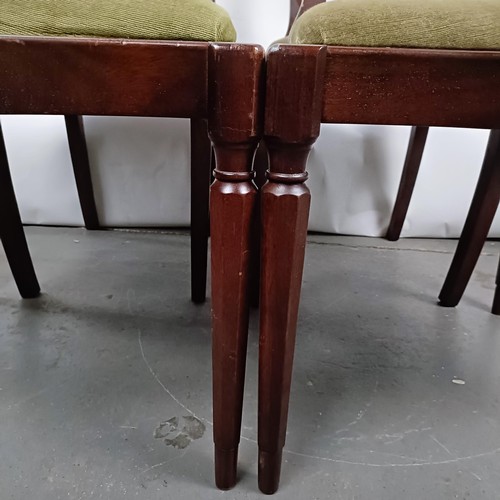 24 - Four mahogany chairs, with drop in seats